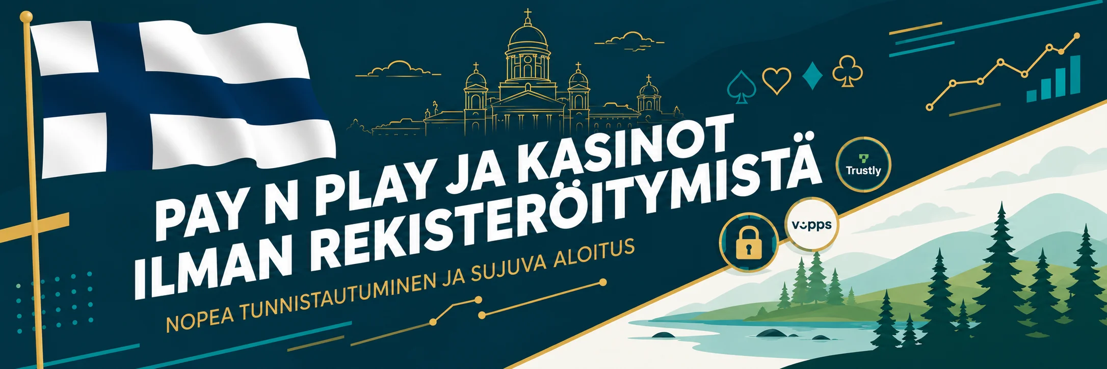 Pay n Play kasinot ja pankkitunnistautuminen suomalaisille pelaajille